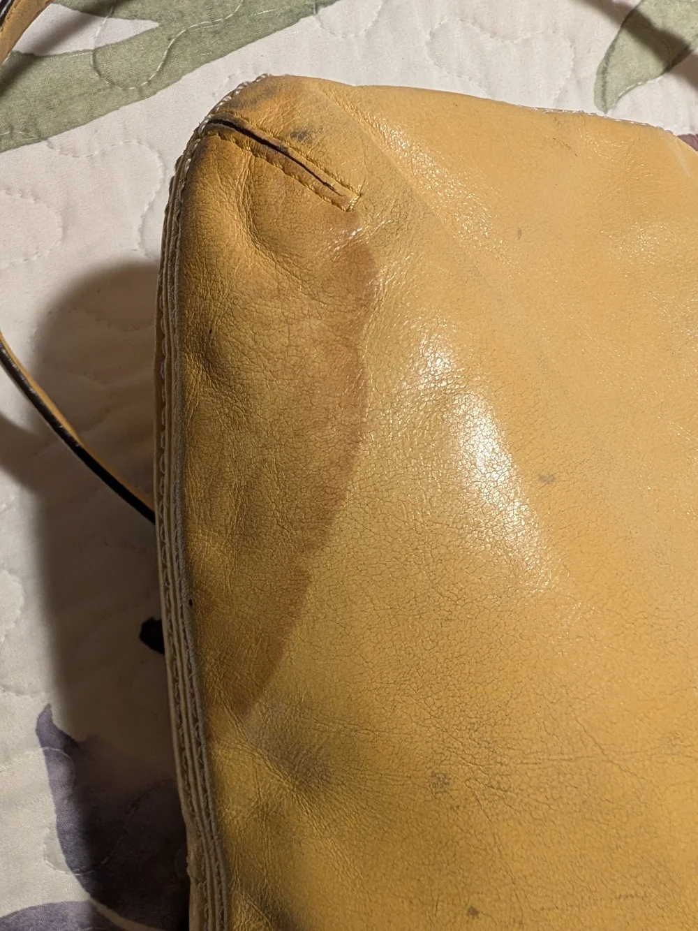Coach Yellow Leather Dual-Flap Crossbody Bag